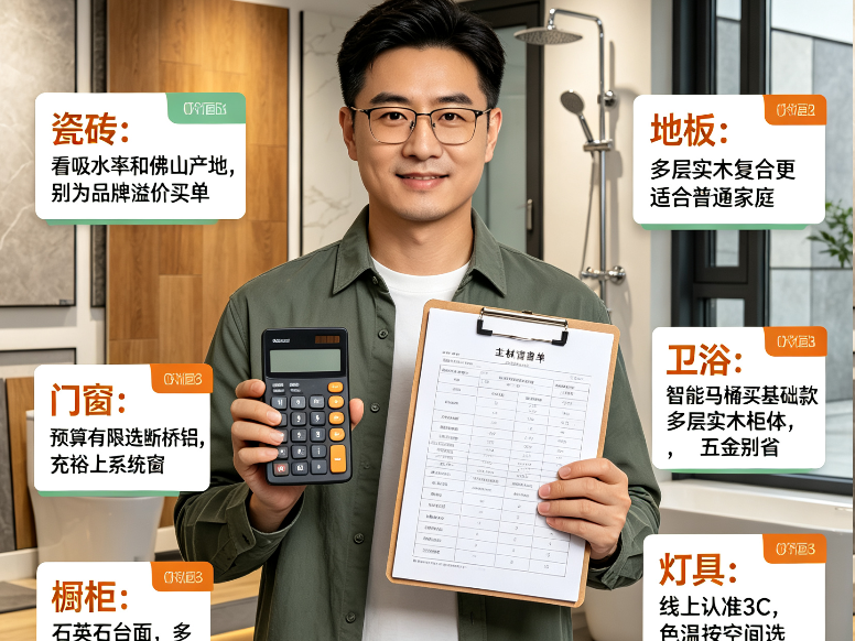 装修预算总超支?这6项主材这样买,省下30%不是梦